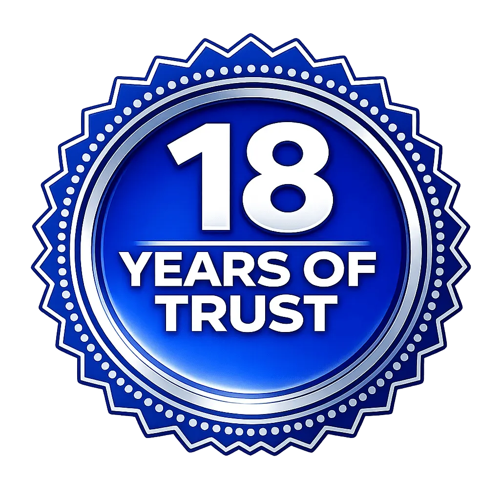 18 years logo