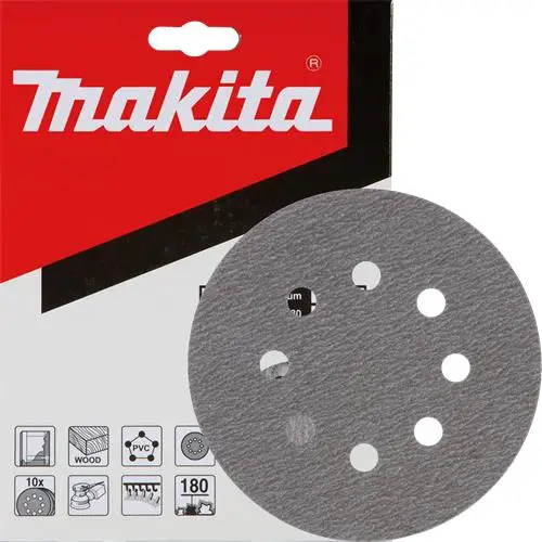 MAKITA D-65872 ABRASIVE DISC FOR PAINT 125MM 180GRIT 10PCS/SET in Belize