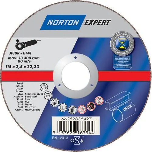  NORTON 60 PCS 5 INCH GRINDING WHEEL BOX, DX65