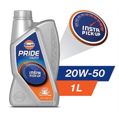 GULF PRIDE 1L PREMIUM QUALITY ENGINE OIL FOR 4-STROKE BIKES, 4T PLUS 20W-50 in Grenada