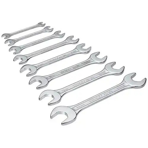 STANLEY 8-PIECE CHROME MATTE FINISH DOUBLE OPEN END SPANNER SET in Austria