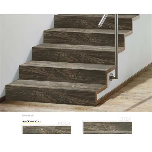 STEP & RISER TILE BLACK WOOD A1 in Albania