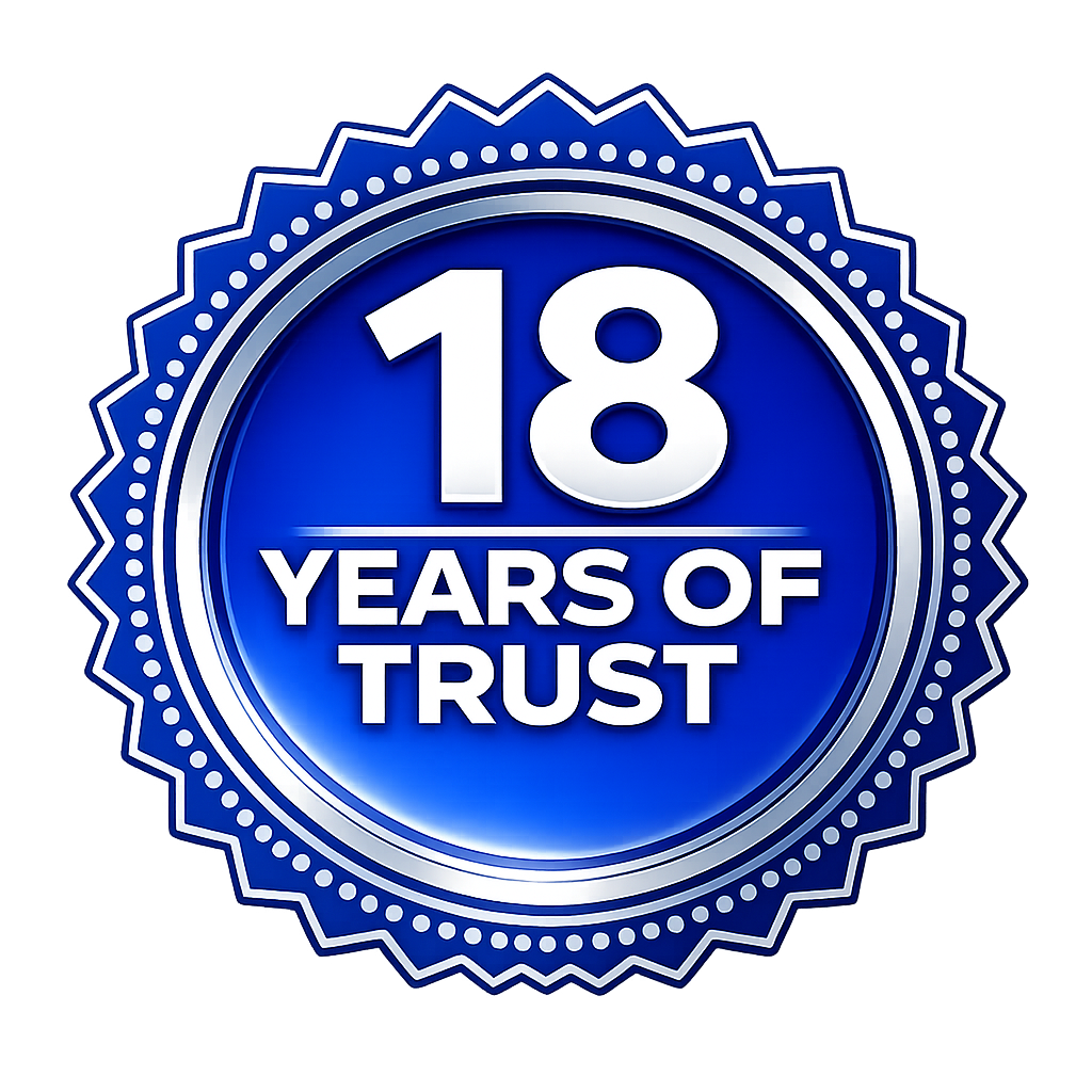 18 years logo